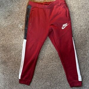 Nike Kids Burgundy and Black Joggers